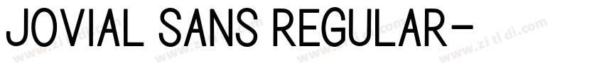 Jovial Sans Regular字体转换